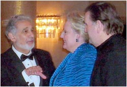 Placido Domingo, Linda Watson et John Treleaven &agrave;  Los Angeles 